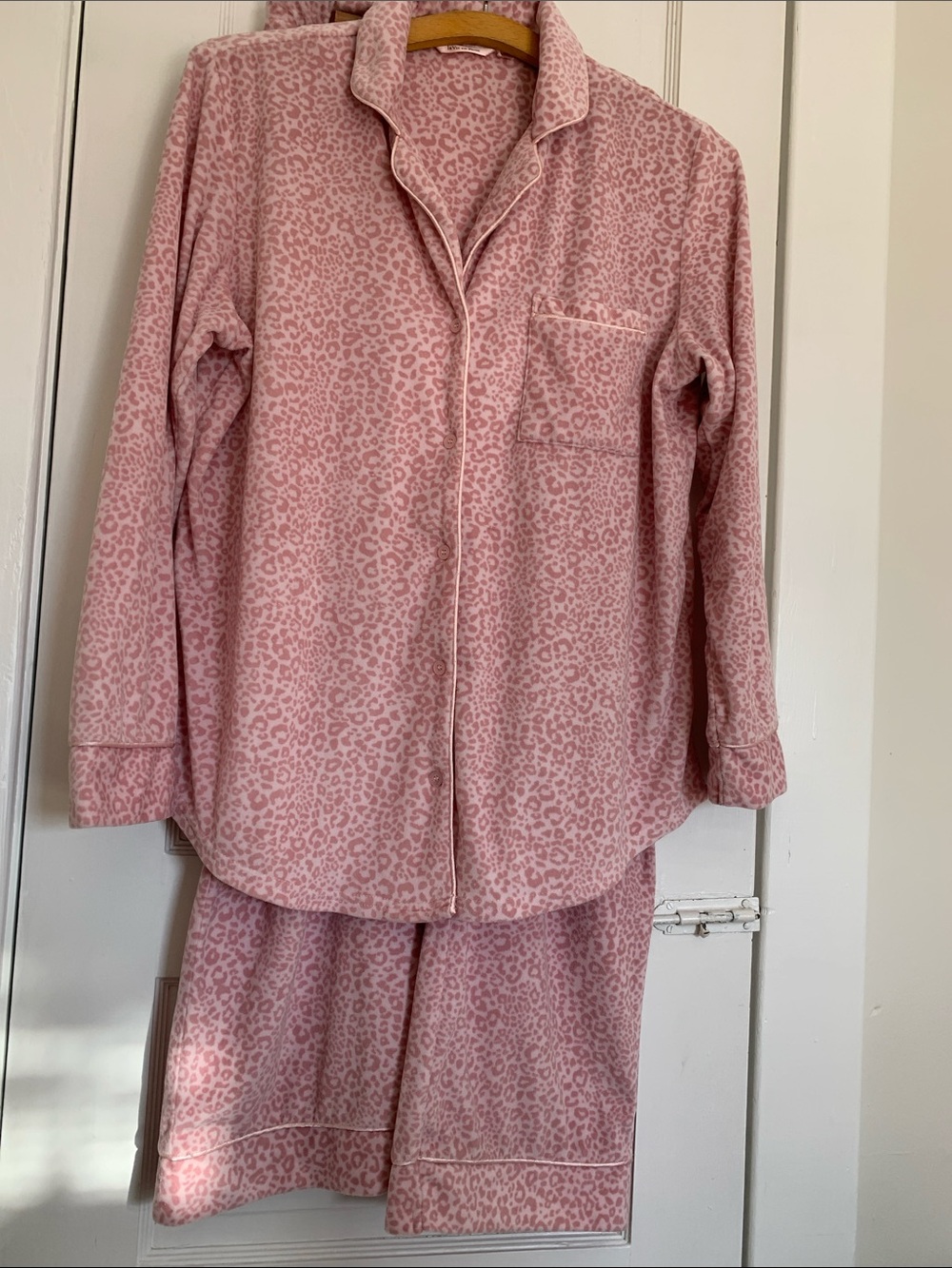La Vie En Rose | Pink Leopard-Print Pajama Set size M
